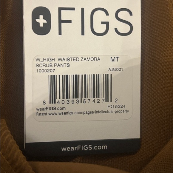 NWT!  Figs Women's Top & Pants Set,
Color earth - Picture 9 of 12